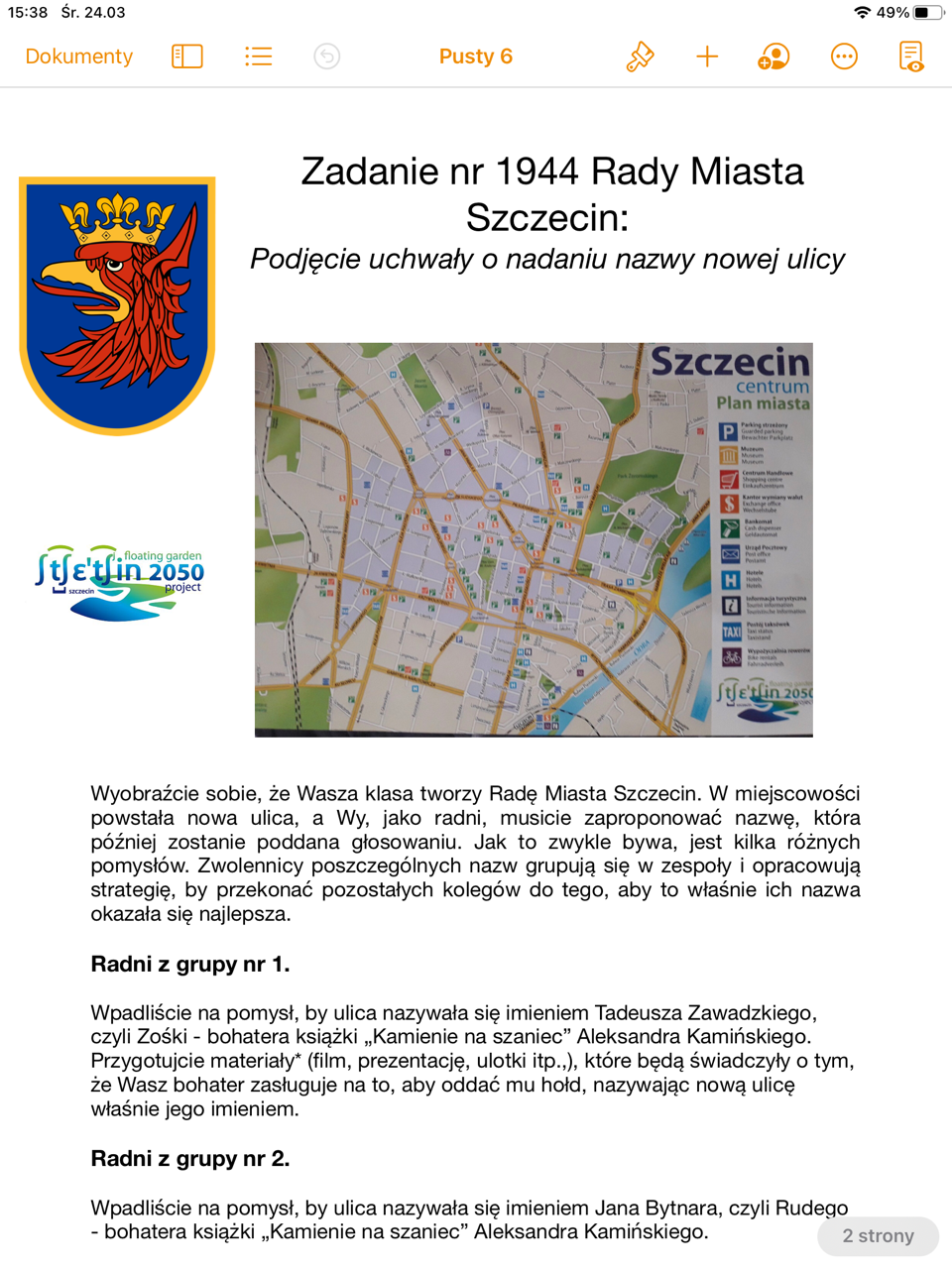 Uczniowie radnymi Miasta Szczecin – Pierwsze Prywatne Liceum